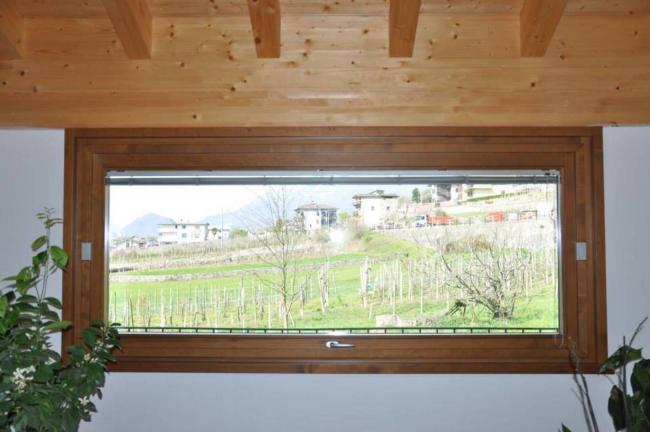 finestra legno/alluminio 90 mm con apertura bilico - Berbenno di Valtellina